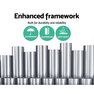 Retractable Folding Arm Awning | Manual Sunshade | 3Mx2.5M | Grey