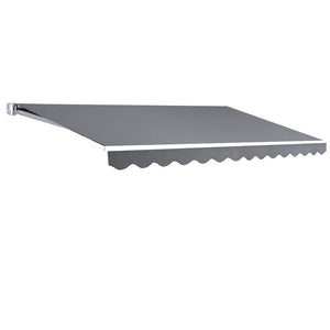 Retractable Folding Arm Awning | Manual Sunshade | 3Mx2.5M | Pearl Grey