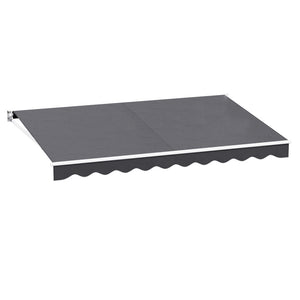 Retractable Folding Arm Awning | Manual Sunshade | 4Mx2.5M | Grey