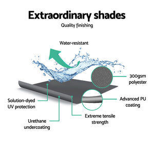 Retractable Folding Arm Awning | Manual Sunshade | 4Mx2.5M | Pearl Grey