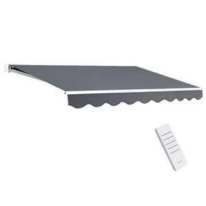 Retractable Folding Arm Awning | Motorised Sunshade | 3Mx2.5M | Grey