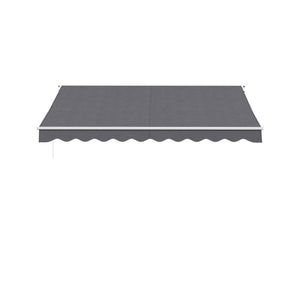 Instahut Retractable Folding Arm Awning Motorised Sunshade 3.5M X 3M Grey