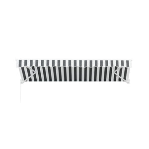Instahut Retractable Folding Arm Awning Motorised Sunshade 4.5Mx3M Grey White