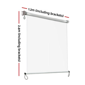 Outdoor Blinds | Transparent Roll Down Awning | Window Shade | 1.2x2.4m