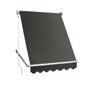 Window Fixed Pivot Arm Awning | Outdoor Blinds | Retractable Canopy | 1.5x2.1M
