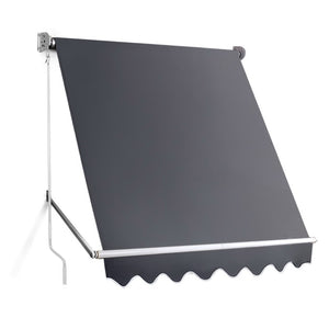 Window Fixed Pivot Arm Awning | Outdoor Blinds | Retractable Canopy | 1.8x2.1M