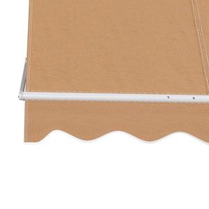 Window Fixed Pivot Arm Awning | Outdoor Retractable Canopy | 2.1x2.1M | Beige