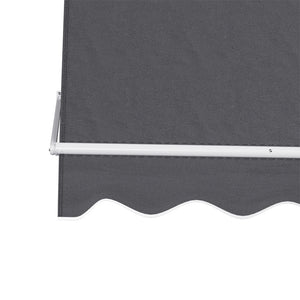 Retractable Fixed Pivot Arm Window Awning | Outdoor Blinds | 2.1x2.1M | Grey