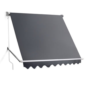 Window Fixed Pivot Arm Awning | Outdoor Blinds | Retractable | Patio | 2.4x2.1M