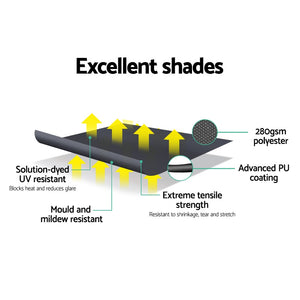 Window Fixed Pivot Arm Awning | Outdoor Blinds | Retractable Canopy | 3.1x2.1M