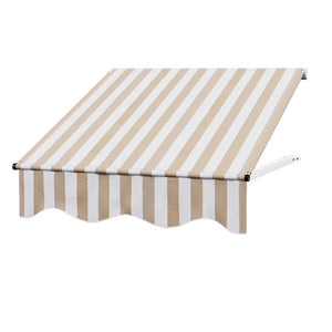 Instahut | Window Door Awning | 1mx1m | Beige White | Polyester Fabric | Aluminum Frame