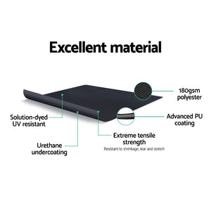 Side Awning | Outdoor Blinds | Sun Shade | Retractable Screen | 2x6M | BK