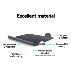 Side Awning Sun Shade | Outdoor Blinds | Retractable Screen | 1.4x3M | Grey