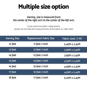 14ft Caravan Awning | RV Replacement Fabric | 3.95M x 2.42M
