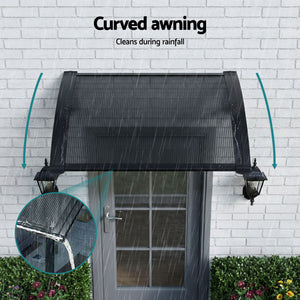 Window Awning Canopy | 0.6 x 0.6m | Drainage Cover | Grey