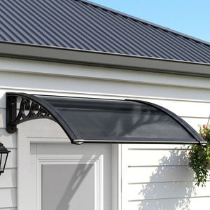 Window Awning Canopy | 0.6 x 0.6m | Drainage Cover | Grey