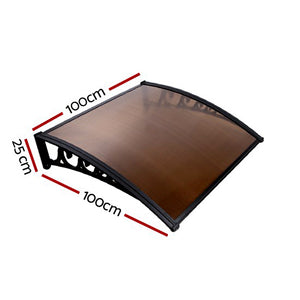Window Door Awning | 1mx1m | Brown