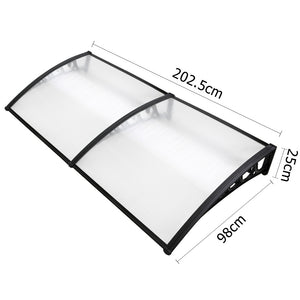 Window Awning | Door Canopy | 1mx2m | Transparent