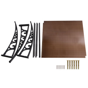 Window Awning | Door Canopy | 1m x 2m | Brown