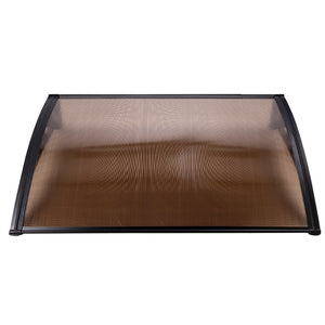 Window Door Awning | 1mx2.4m | Brown | Hollow Sheet Plastic Frame
