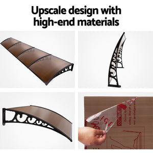 Window Door Awning | 1mx4m | Brown