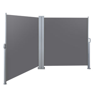 Side Awning | Sun Shade | Outdoor | Retractable Privacy Screen | 2x6M | Grey