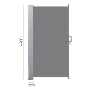Retractable Side Awning Shade | 1.8x3m | Grey