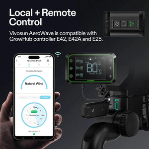 AeroWave E6 Gen2 6″ Clip Fan | EC Motor, Oscillating, Smart-Controlled Grow Tent Fan | 10 Speeds, IP54 Rated