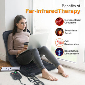 Amethyst & Tourmaline Infrared Heating Mat | 100cm x 50cm | Adjustable PEMF Therapy (3-23Hz) | 660nm Red Light Therapy | Professional Crystal Recovery Pad