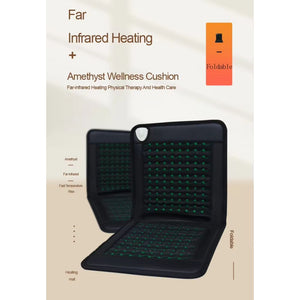 Amethyst & Tourmaline Infrared Heating Mat | 100cm x 50cm | Adjustable PEMF Therapy (3-23Hz) | 660nm Red Light Therapy | Professional Crystal Recovery Pad