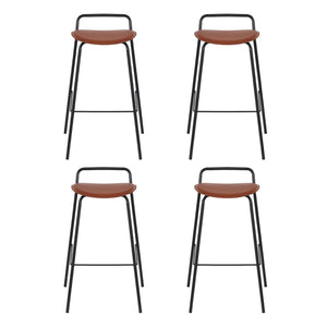 4x Artiss Bar Stools | Kitchen Counter Dining Chairs | Metal | Brown