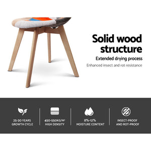 Artiss Dining Chairs | Set of 4 | Fabric | Retro Replica DSW