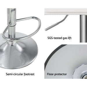 2x Bar Stools | Faux Leather Chair | White