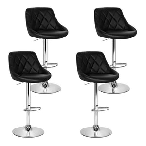 Black Kitchen Bar Stools - 4 Pack