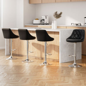 Black Kitchen Bar Stools - 4 Pack