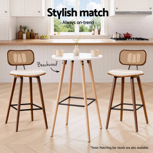 Round Bar Table | 98cm Height | Kitchen Counter Dining Table | White
