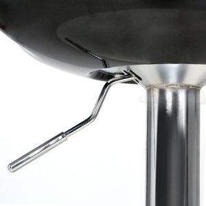 2x Bar Stools | Gas Lift | Plastic Seat | Black