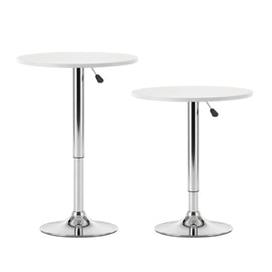 Artiss Bar Stools and Table Set 3PCS Dining Desk Kitchen Chairs Cafe Pub White
