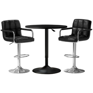 Artiss Bar Table & Stools Set | Dining Desk | Kitchen Chairs | Cafe Pub | Contemporary