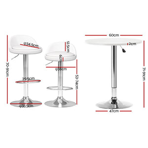 Artiss Bar Table & Stools Set | Dining Desk | Kitchen Chairs | Cafe Pub