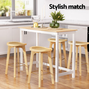Artiss Bar Table & Stools Set | Dining Desk | Kitchen Chairs | Cafe Pub | Modern