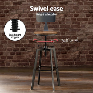 Artiss Bar Table & Stools Set | Dining Desk | Industrial | Kitchen Chairs | Pub Style