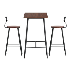 Artiss Bar Table & Stools Set | Dining Desk | Kitchen Chairs | Pub Style | Home Bar