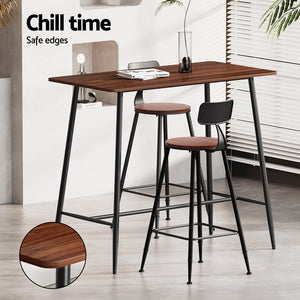 Artiss Bar Table & Stools Set | Dining Desk | Kitchen Chairs | Pub Style | Home Bar