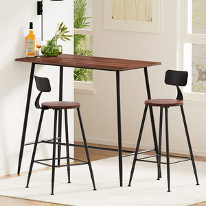 Artiss Bar Table & Stools Set | Dining Desk | Kitchen Chairs | Pub Style | Home Bar