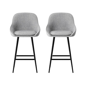 Artiss Bar Stools | 2 Pack | Upholstered Stool | Counter Seat | Kitchen Dining Chairs