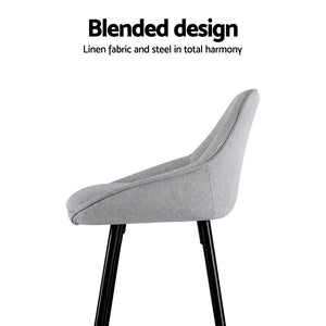 Artiss Bar Stools | 2 Pack | Upholstered Stool | Counter Seat | Kitchen Dining Chairs