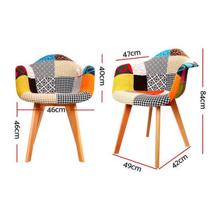Artiss Dining Chairs | Set of 4 | Fabric | Retro Replica DSW