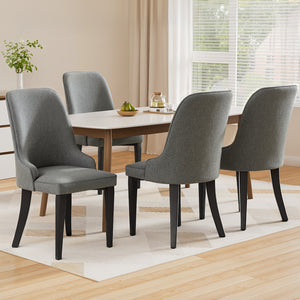 Artiss Dining Chairs | Set of 4 | Linen Fabric | Grey