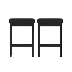 Artiss | Bar Stools | Set of 2 | Metal Frame | PU Leather Seat | Dining & Counter Chairs